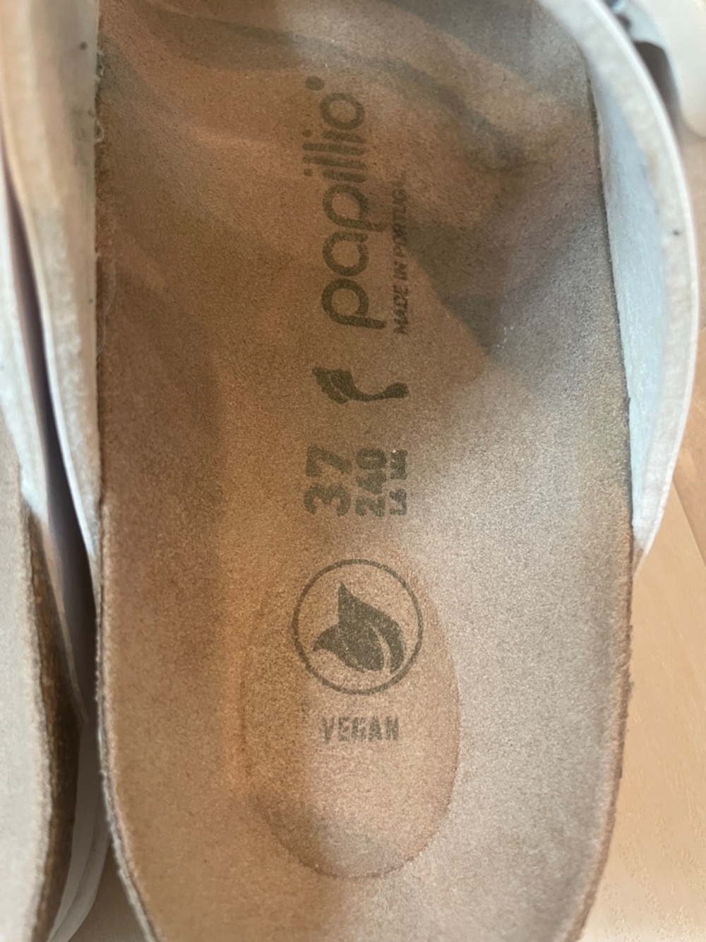 White Birkenstock papillon vegan Arizona Platform flex sole - Picture 3 of 9